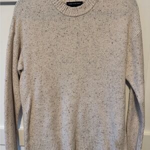 Something Navy Light Gray Speckled Crewneck Sweater